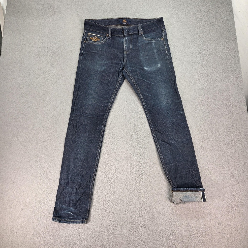 Mc‎ Jeans Selvedge Series Tapeline Jeans Mens 31 Dark Wash Slim Fit Denim Blue